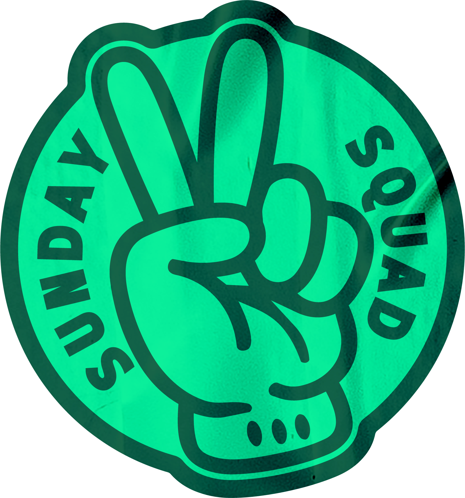 Sunday Squad peace sticker